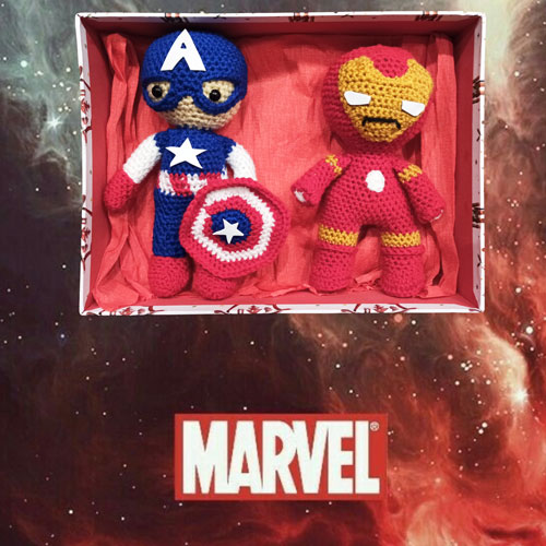Amigurumi Marvel Iron Man e Amigurumi Captain America